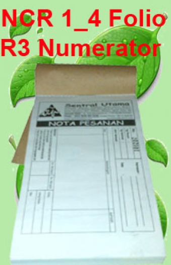  Nota  / Kwitansi NCR seperempat folio rangkap tiga numerator